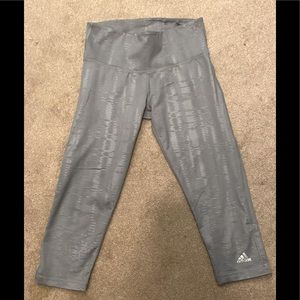 Adidas Women's Grey Mid-Rise leggings Small
